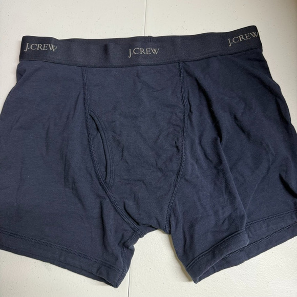 J Crew Boxer Brief Men's Small Blue 3 Inch Inseam Stretch Cotton ONE PAIR NEW - Picture 3 of 4